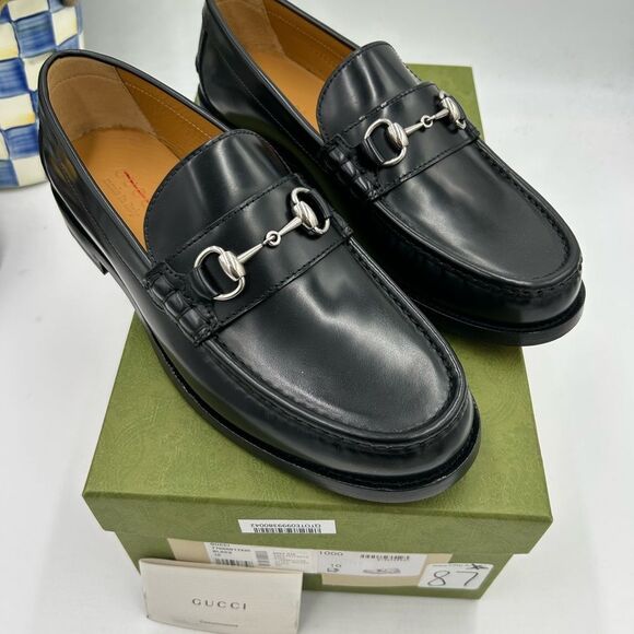 Men's Gucci, leather horse bit loafers size 10 fits 10.5 US made in Italy - Picture 2 of 11
